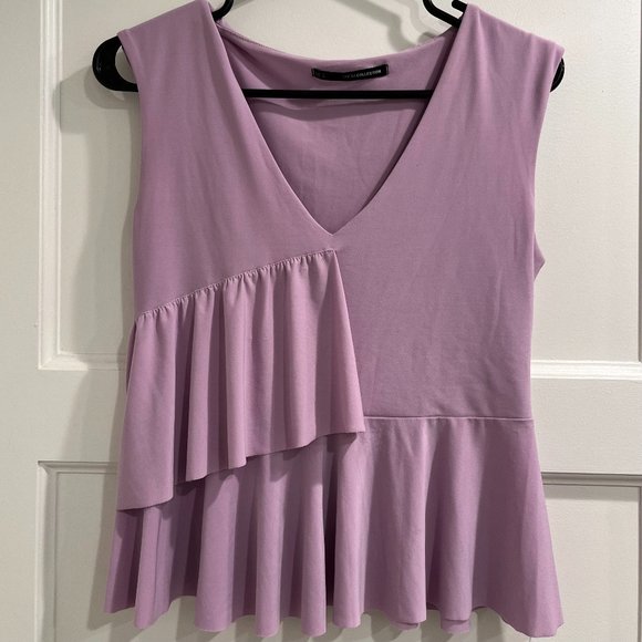 Lavender peplum top - Picture 2 of 7